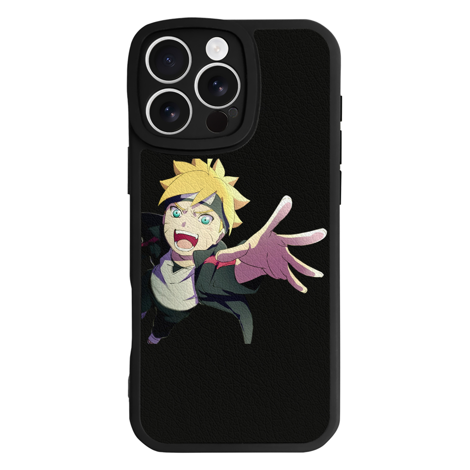 （画像用） NARUTO -ナルト- うずまき ボルト Uzumaki Boruto 【iPhone 16シリーズ対応】シリコンスマホケース（レザー調） 材質：シリコン